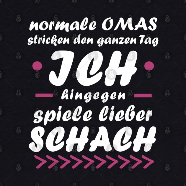 Schach Oma Muttertag Geschenk Denksport by FindYourFavouriteDesign